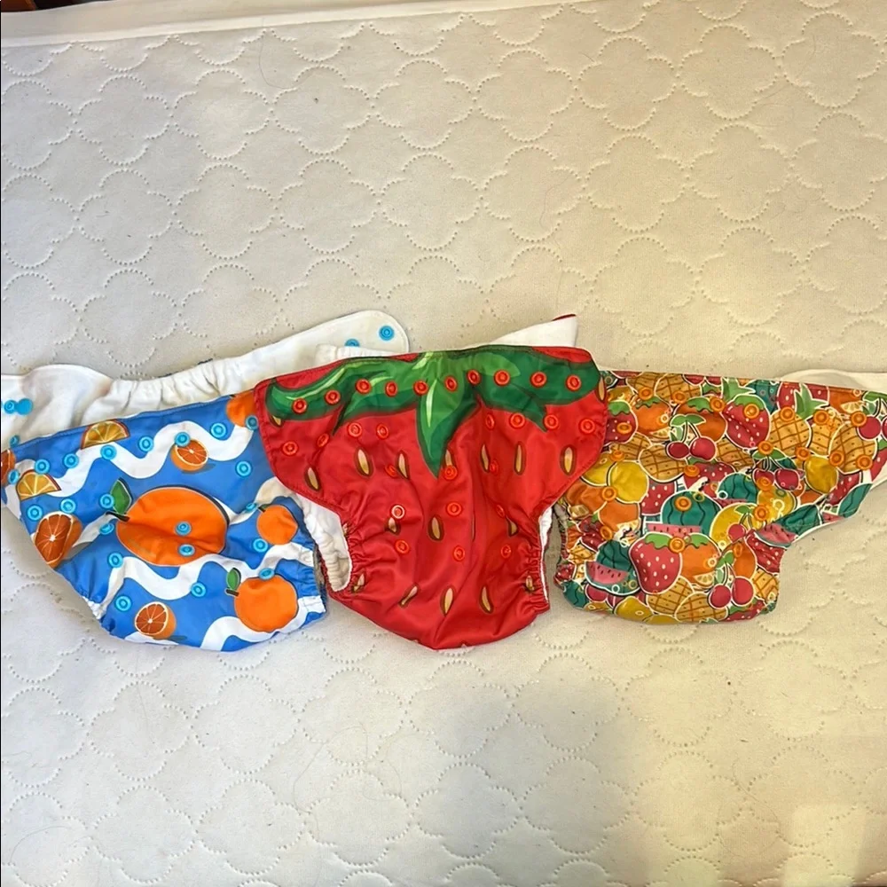 Vibrant Red and Orange Diaper Covers Waterproof Accessories